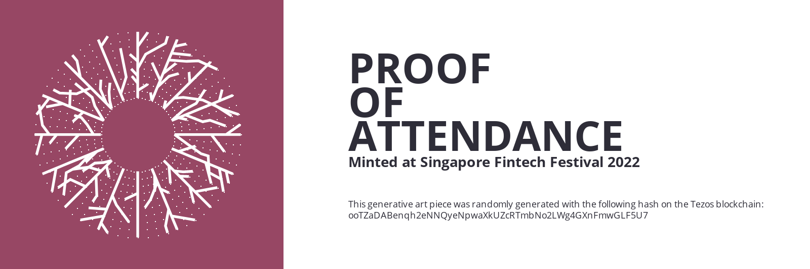 SFF2022 Proof of Attendance Token #839 static token preview