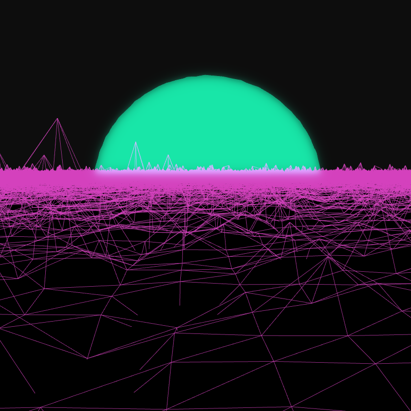 Generative Retrowave Field #146 static token preview