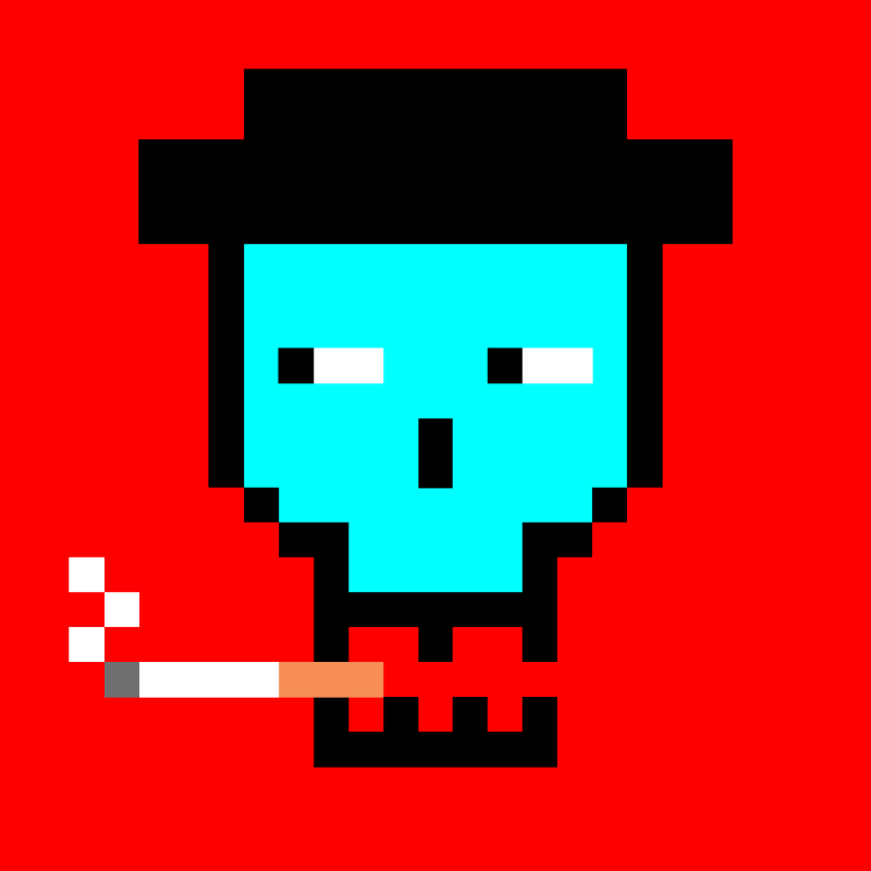 Pixel skull #8 static token preview