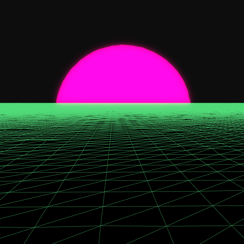 Generative Retrowave Field #78 static NFT preview