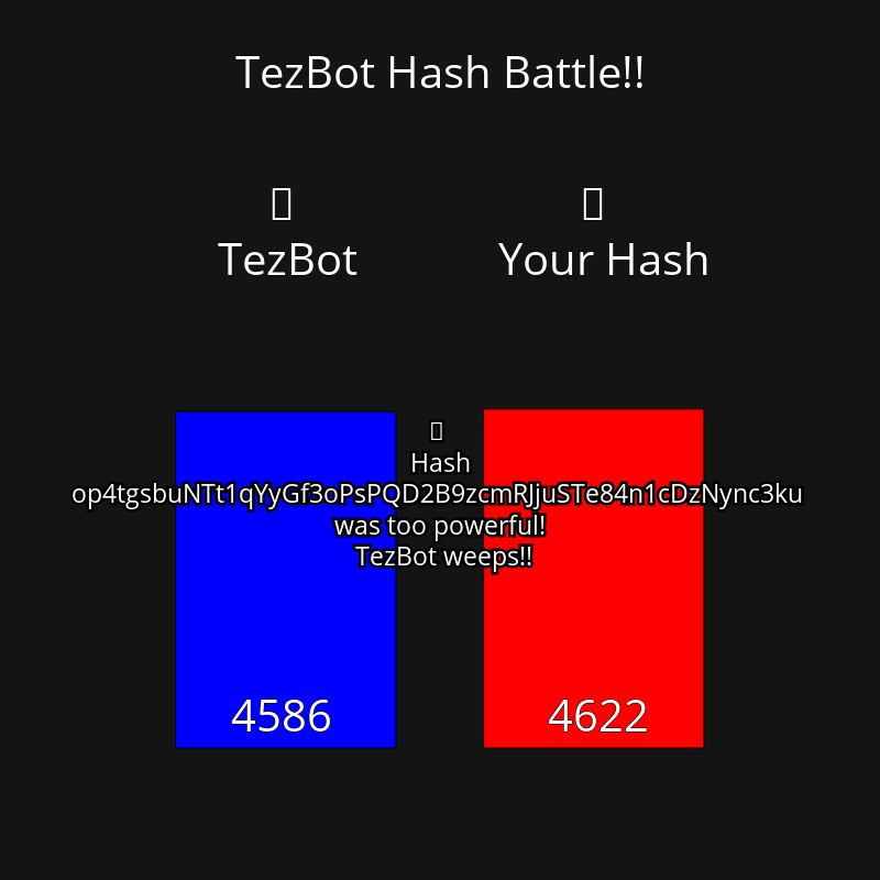 TezBot Battle #5 static NFT preview