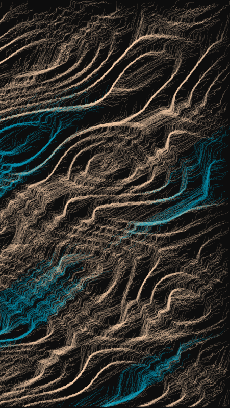 Algoscapes | Rock-face #56 static NFT preview