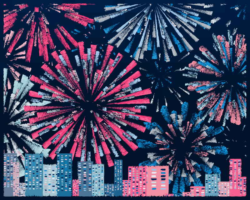 Fireworks #145 static NFT preview