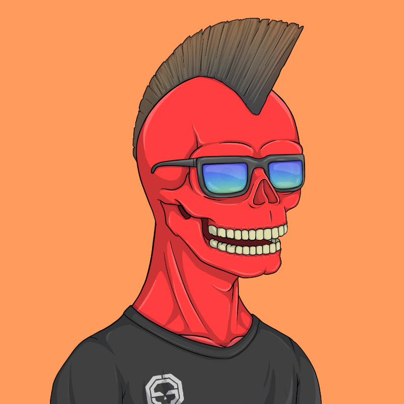 crazy skull club #18 static token preview