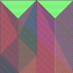 RGB Elementary Cellular Automaton #460 static NFT preview