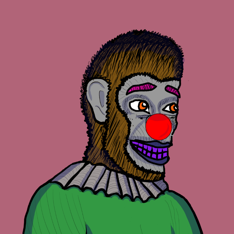 Clown Ape Club Tezos Ultra Superior-CACTUS #33 static token preview