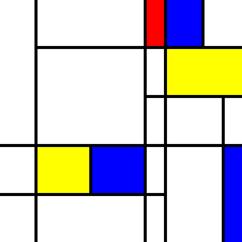 compositioninredblueandyellow.art, (NFT) #106 static token preview