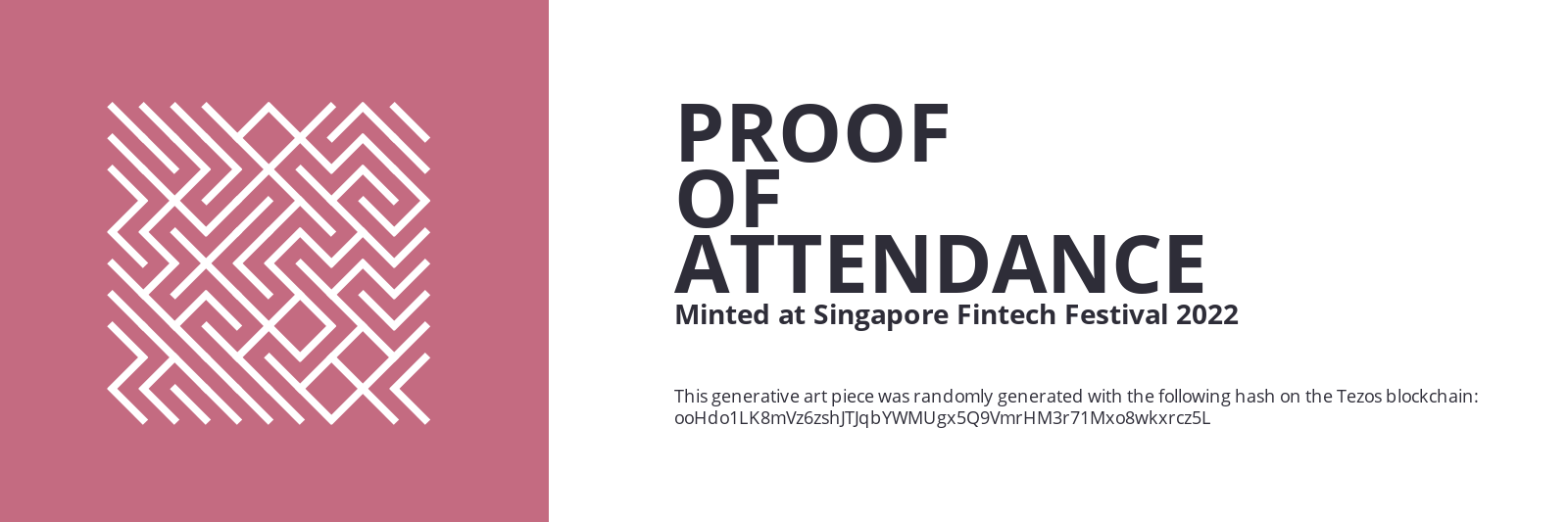 SFF2022 Proof of Attendance Token #1018 static token preview
