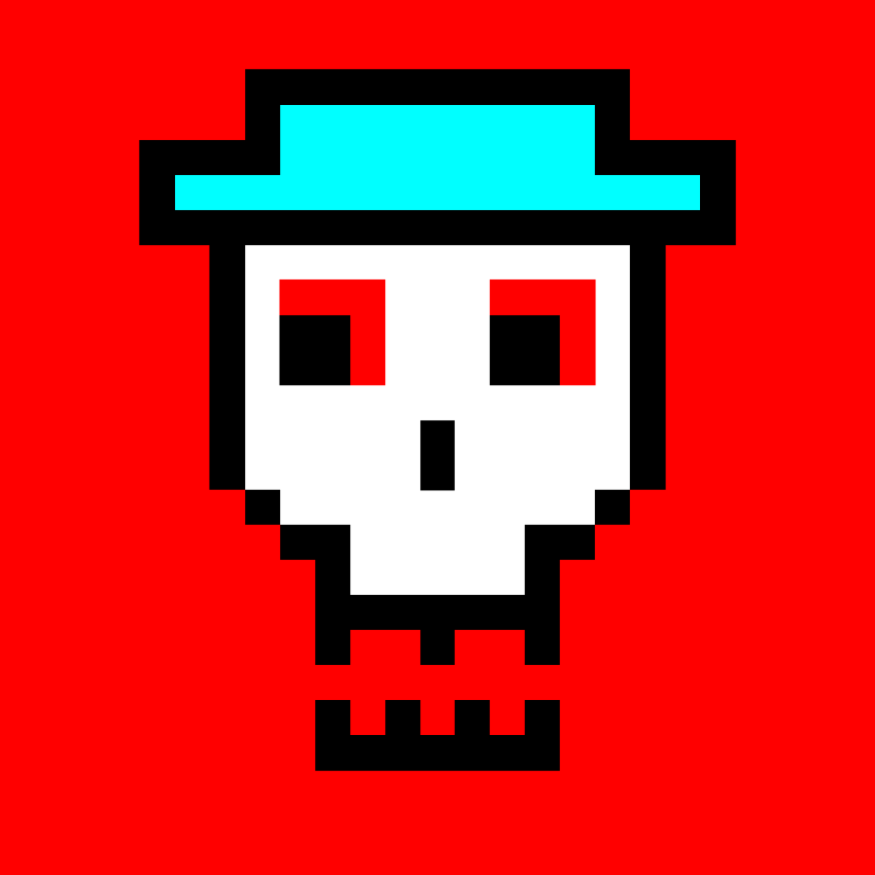 Pixel skull #4 static token preview