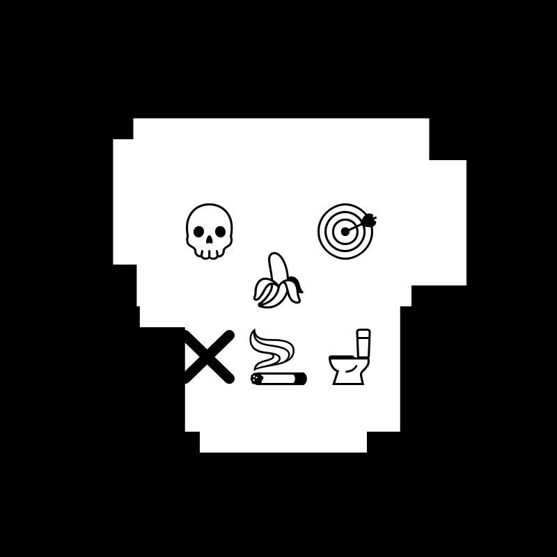 NotSkull(B&W) #45 static token preview