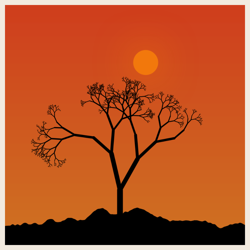 Sunset on cliff #26 static token preview