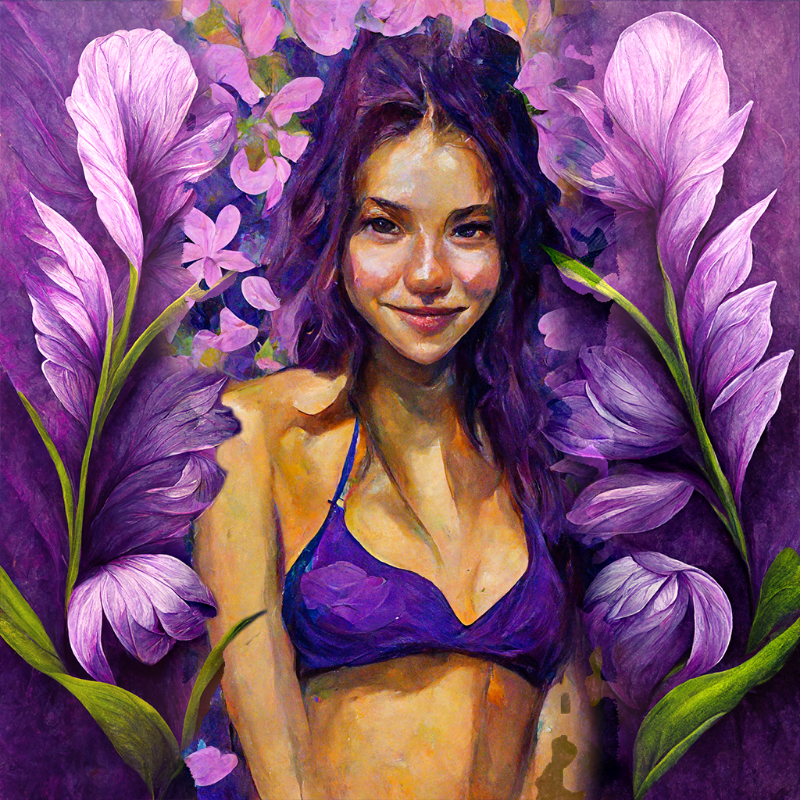 Girl and Flower #3 #8 static token preview