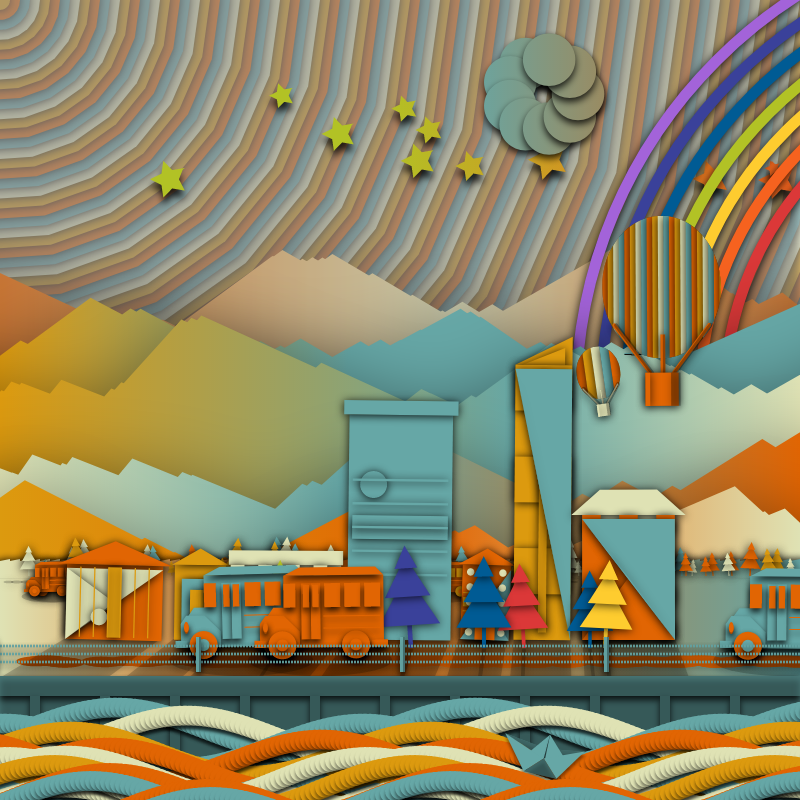 Paper Art 2.5D #80 static NFT preview