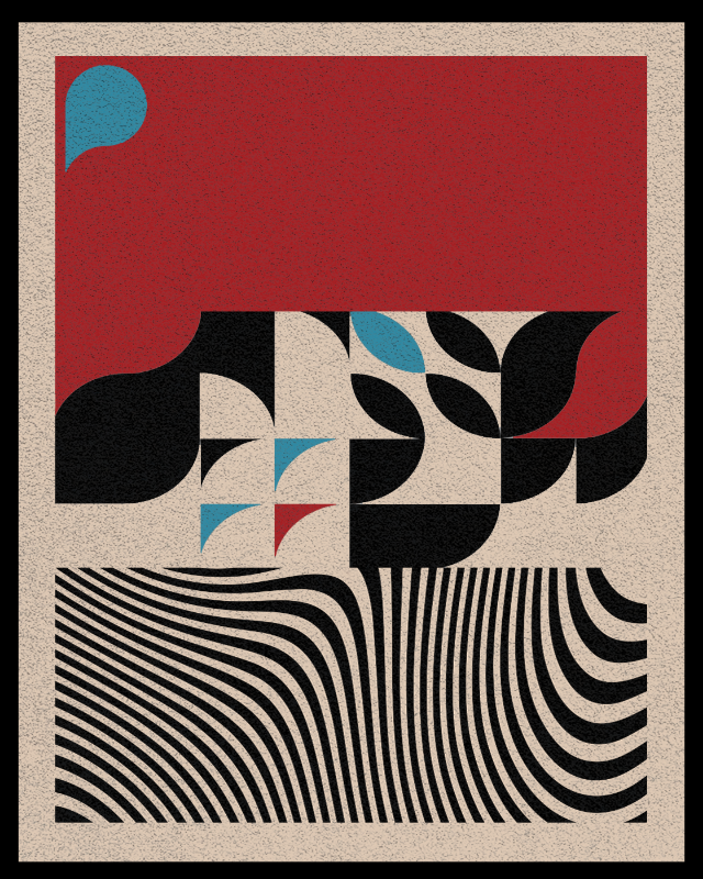 Bauhaus art #red #44 static NFT preview