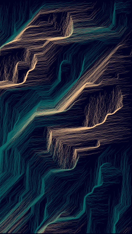 Algoscapes | Rock-face #372 static NFT preview
