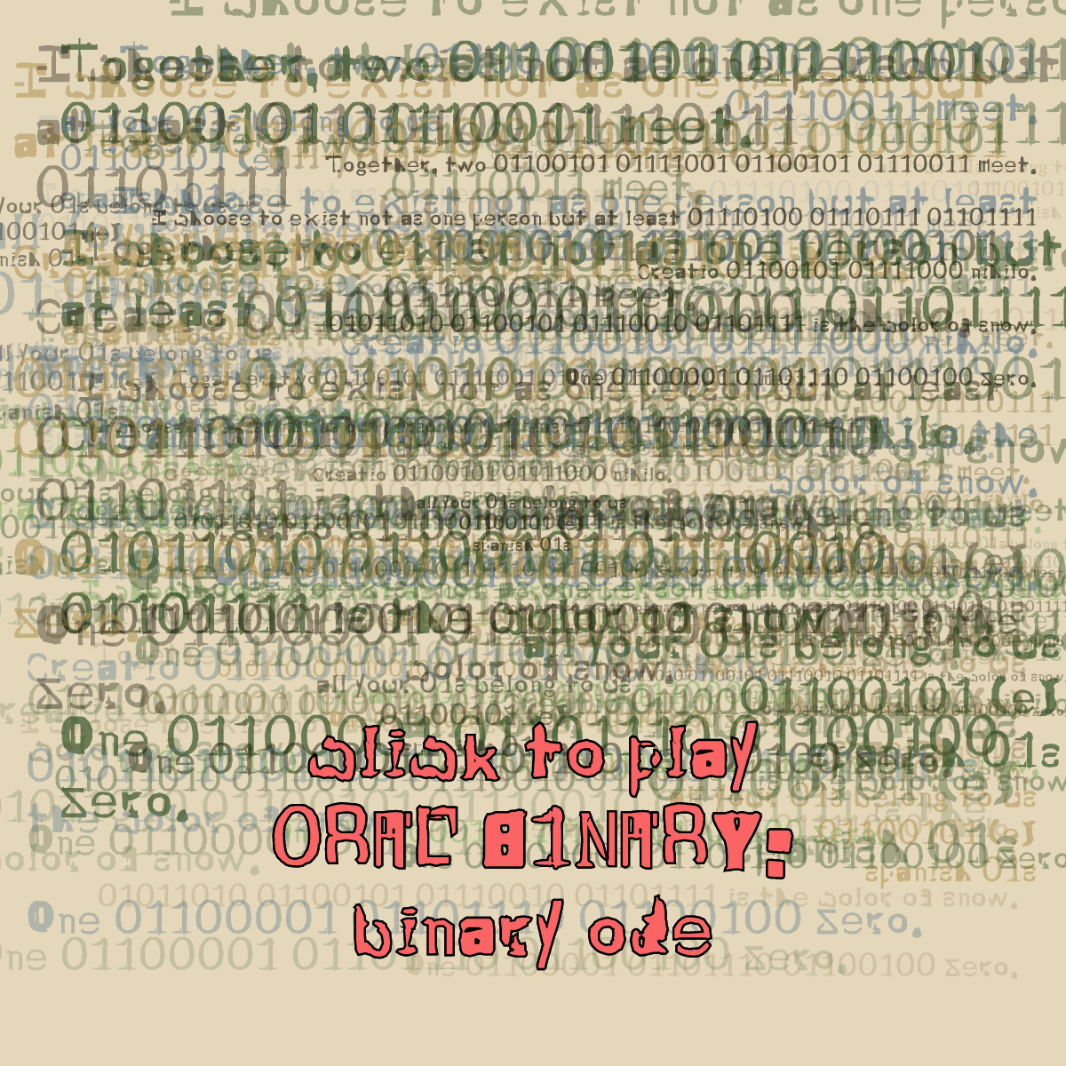 0RAL B1NARY: “BINARY ODE” #259 static NFT preview