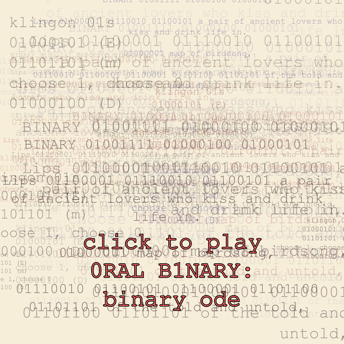 0RAL B1NARY: “BINARY ODE” #302 static NFT preview