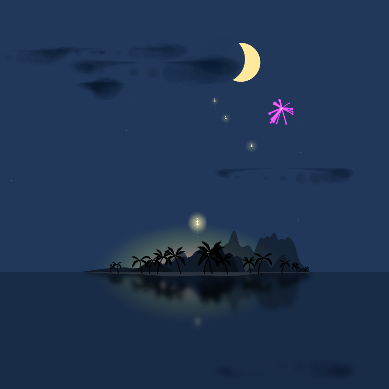 Fireworks Island #33 static NFT preview