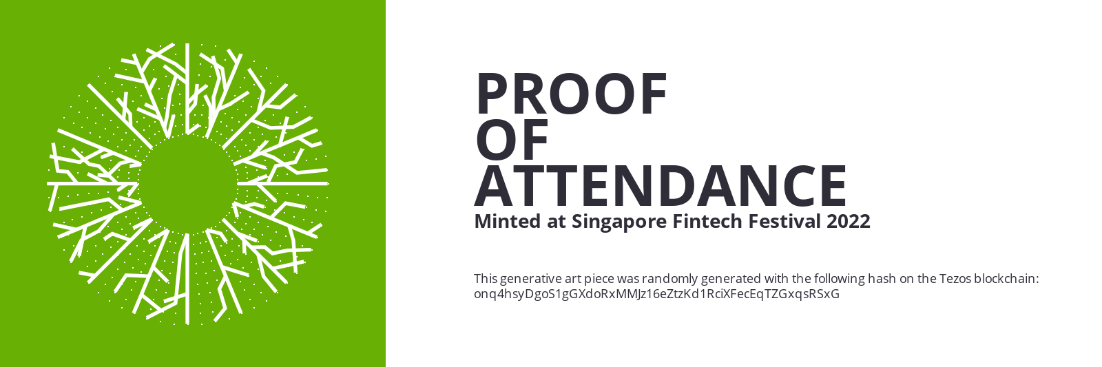 SFF2022 Proof of Attendance Token #1541 static token preview
