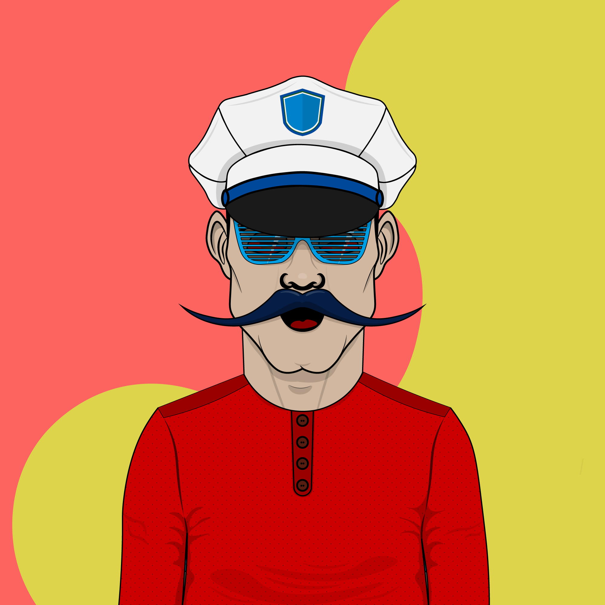 Mustachioed #196 static NFT preview