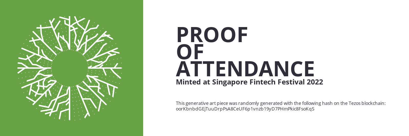 SFF2022 Proof of Attendance Token #1207 static token preview