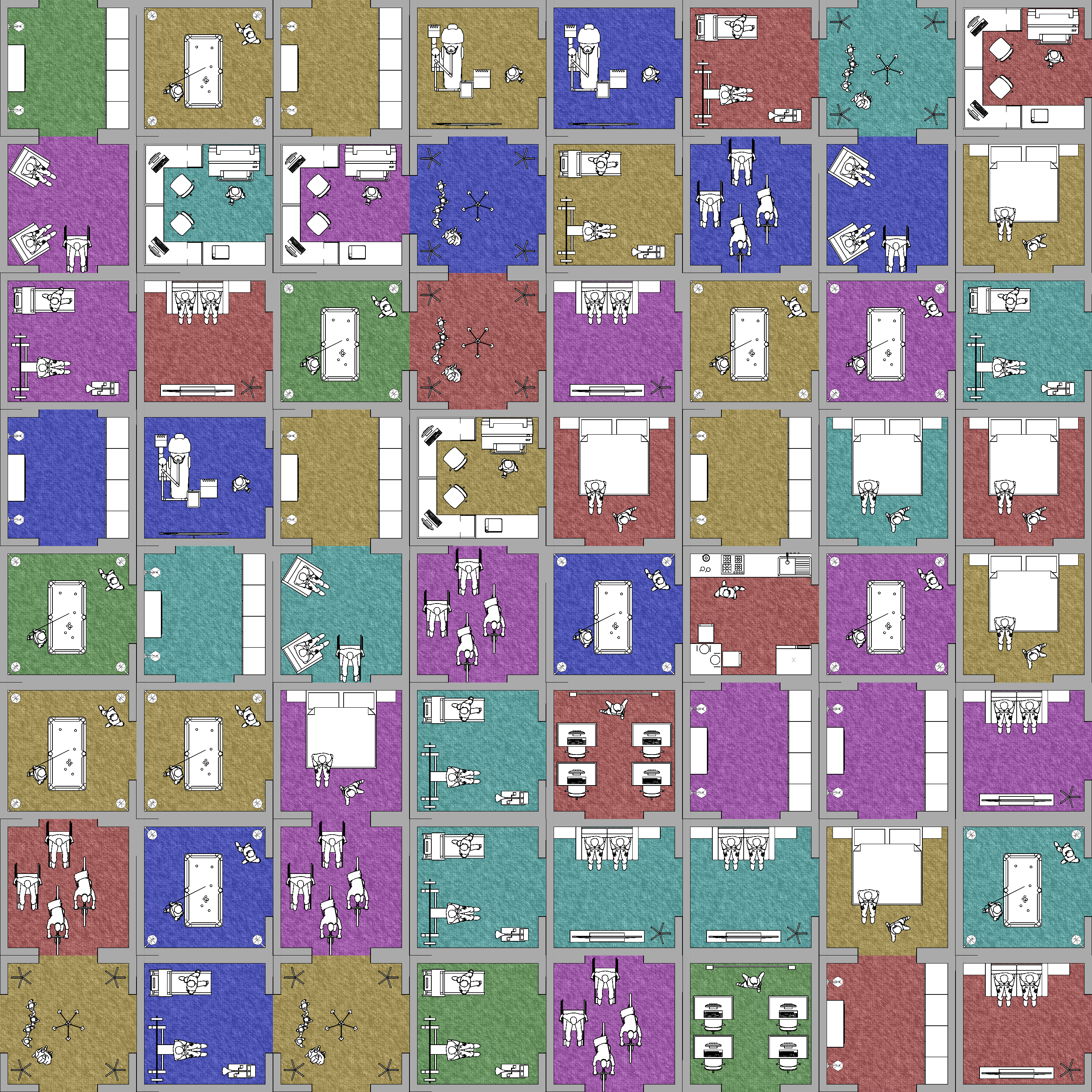 Harlequin block building #11 static token preview
