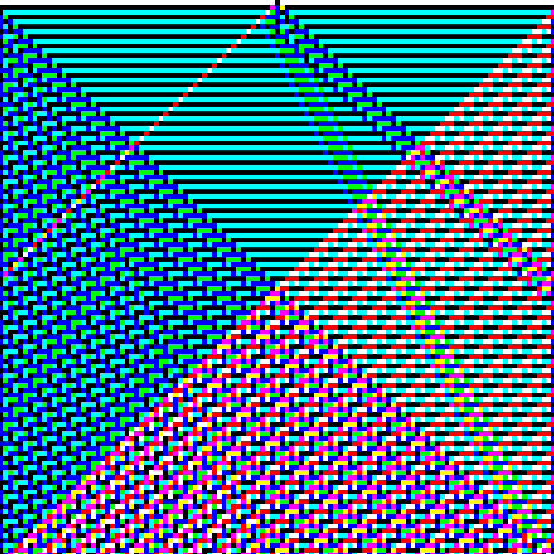 RGB Elementary Cellular Automaton #670 static token preview