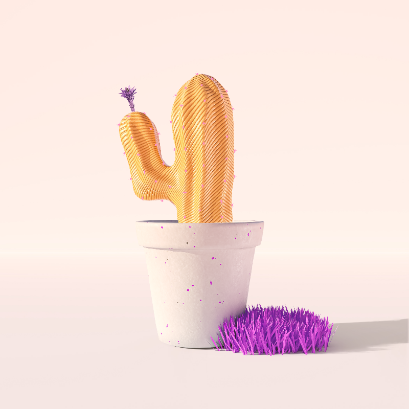 3D Crypto Cacti #5 static token preview