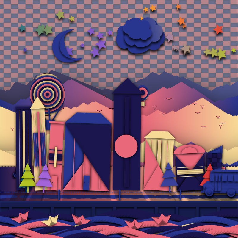 Paper Art 2.5D #76 static NFT preview