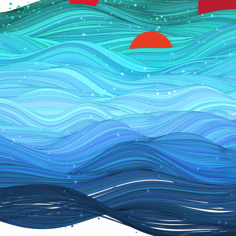 The Ocean Waves #43 static NFT preview