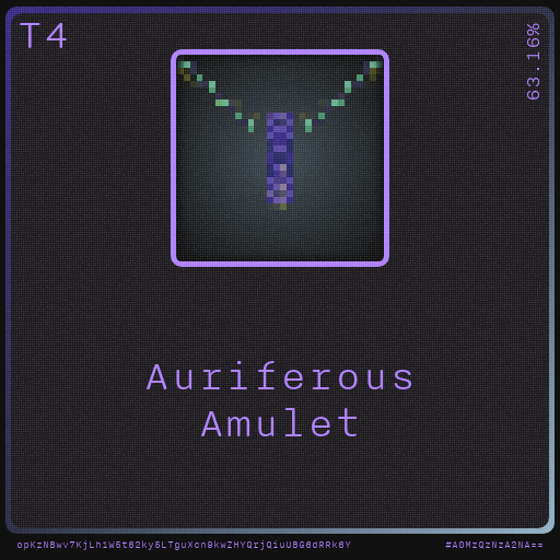 Gear for your quests - Amulet #72 static NFT preview