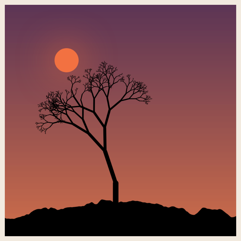 Sunset on cliff #25 static token preview