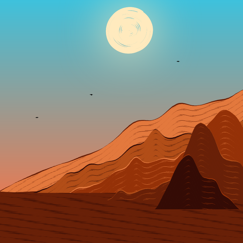 Painted Mountain Sunset #58 static token preview