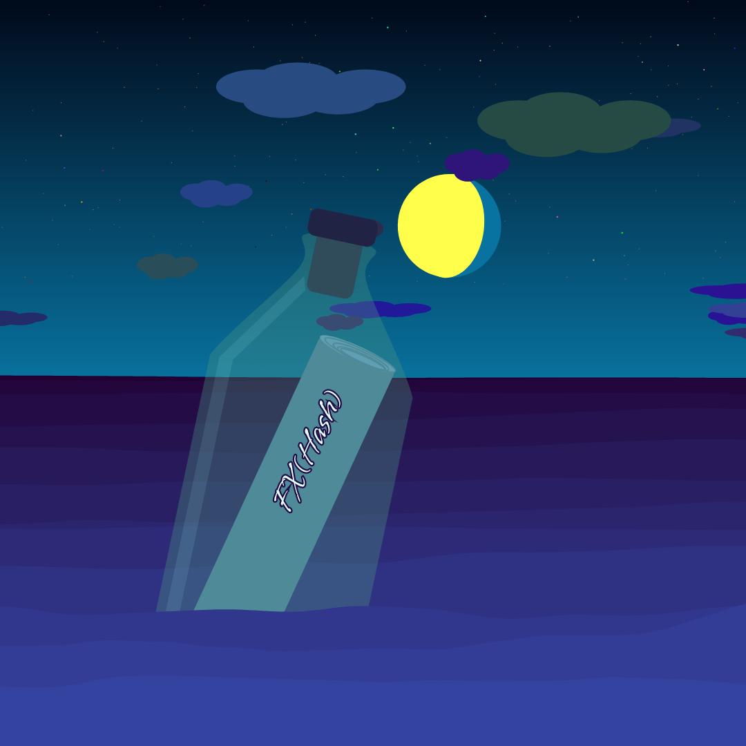 message in the bottle #32 static NFT preview