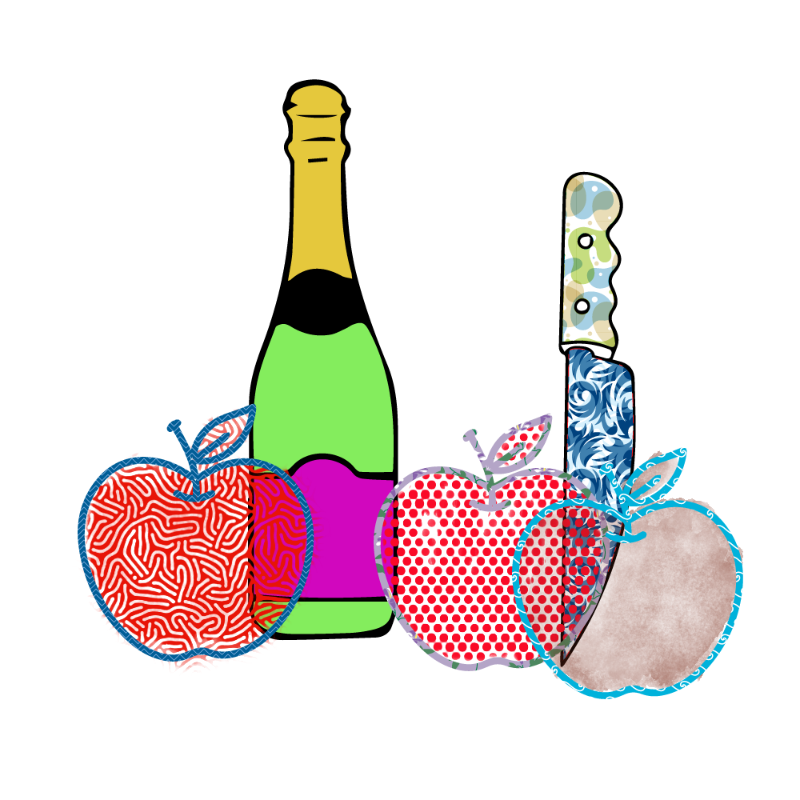 bottle and apples #158 static NFT preview