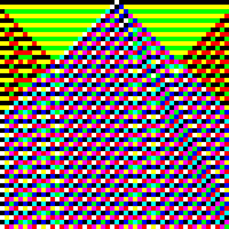 RGB Elementary Cellular Automaton #696 static token preview