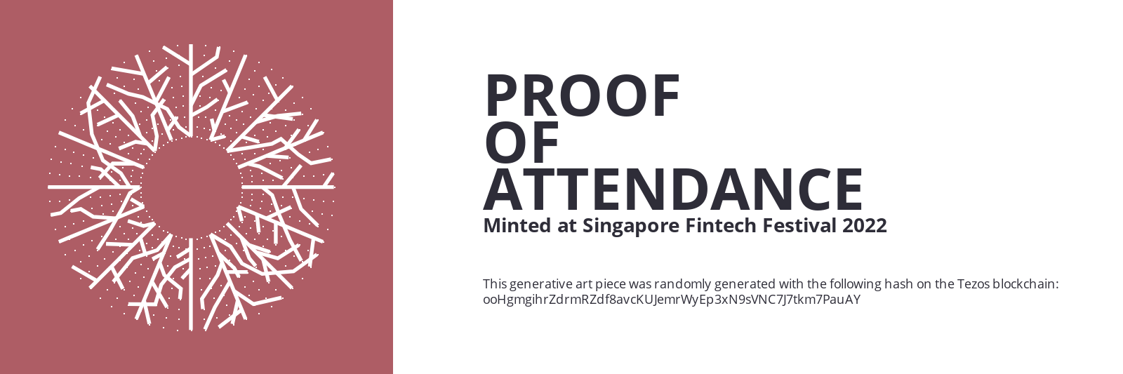 SFF2022 Proof of Attendance Token #165 static token preview
