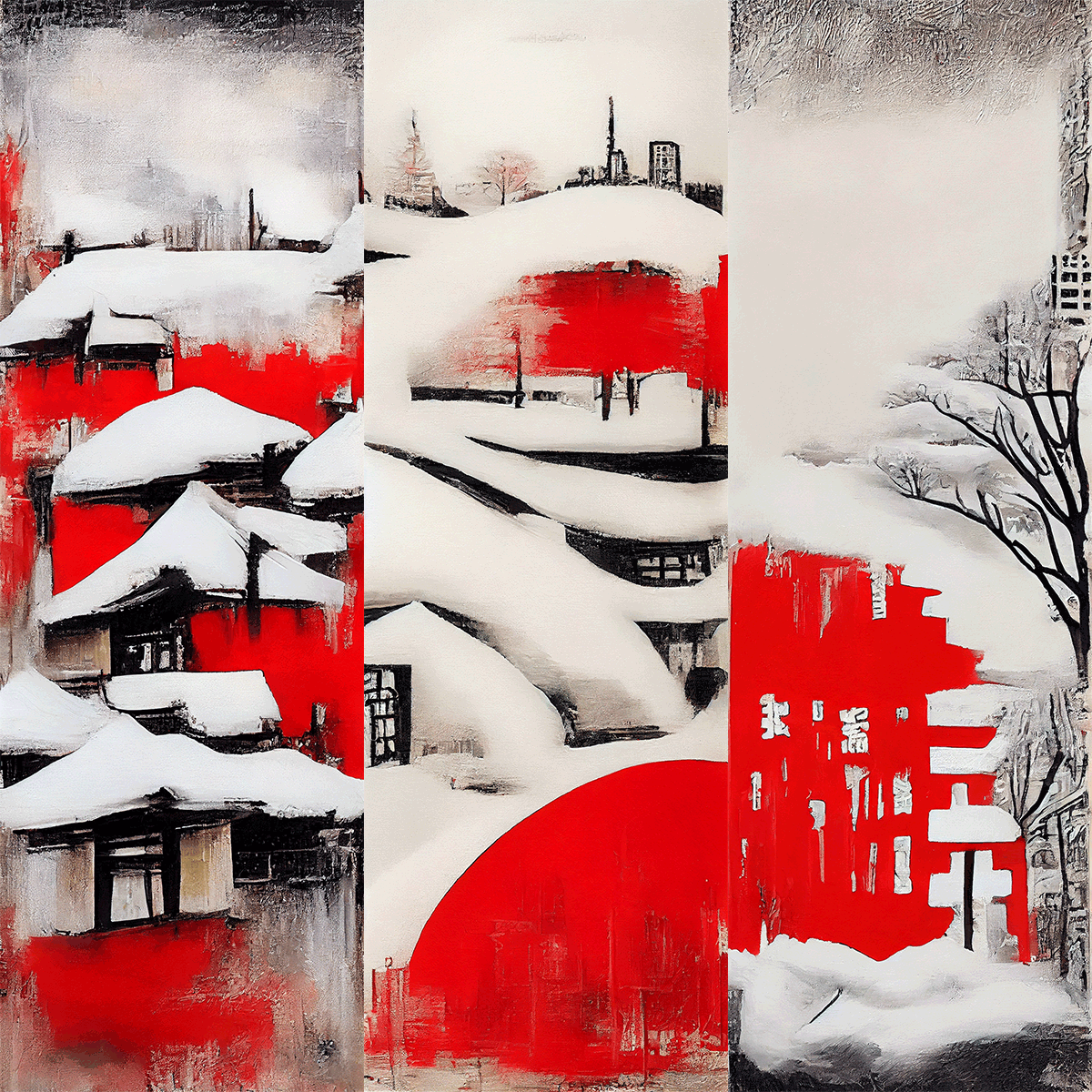 AI Japanese City in Winter #4 static token preview
