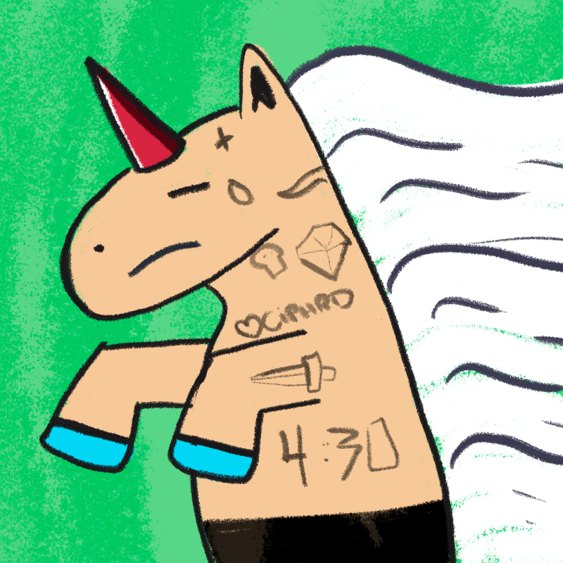Peculiar unicornos #222 static token preview