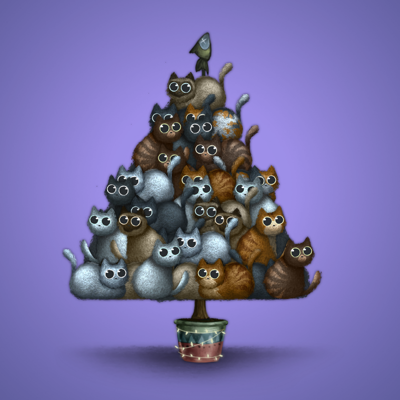 Fluffy Christmas Tree #8 static token preview