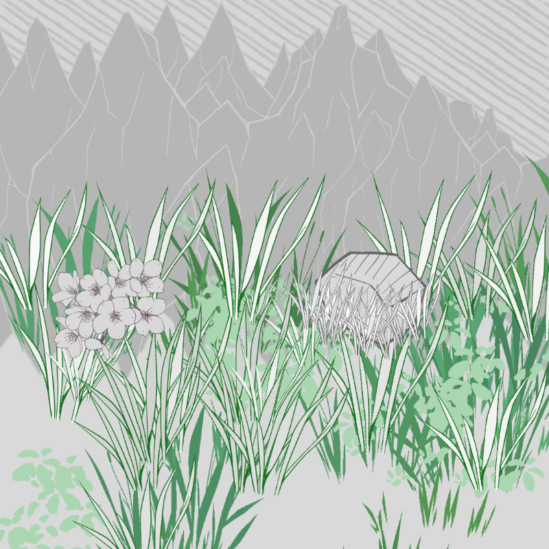 Wild Grass and Rubble #52 static token preview
