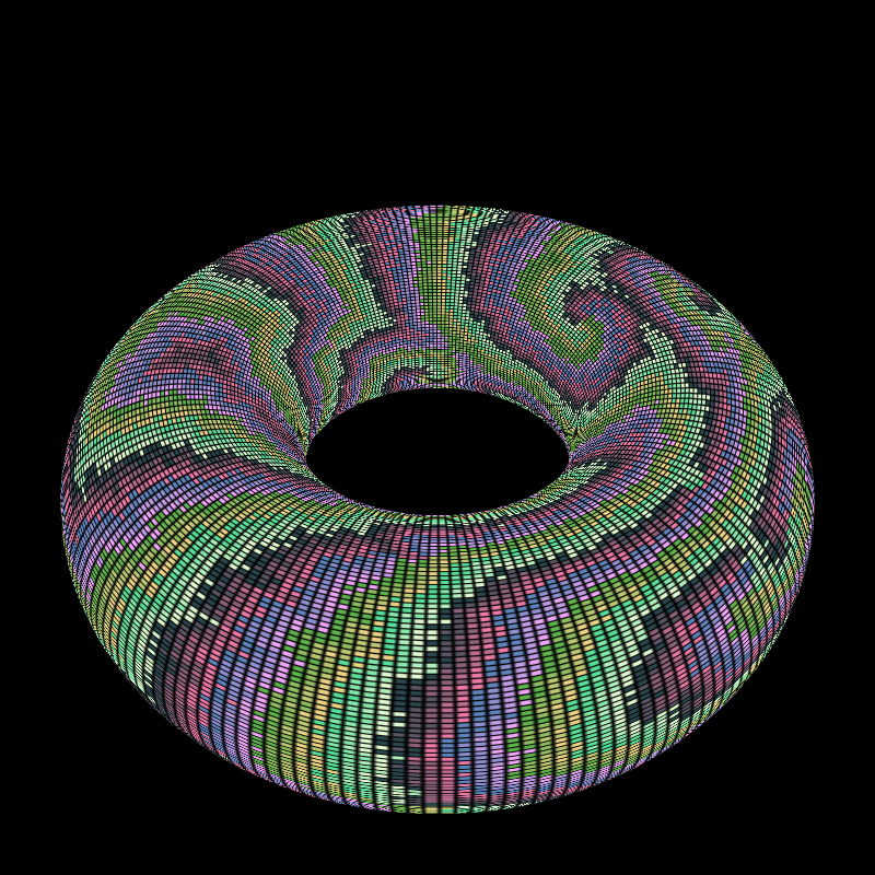 Reaction Diffusion on a Torus #35 static token preview