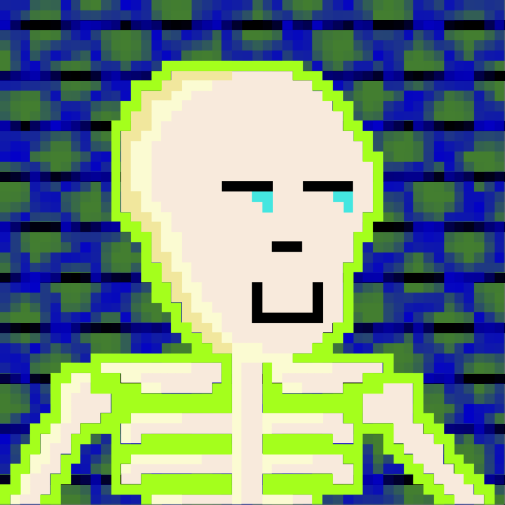 PIXEL SKULLETTI 1 #124 static NFT preview