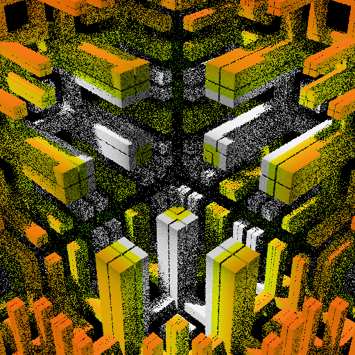 Colorful, warped cubic sponge forms #27 static token preview