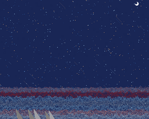 dangerous,ocean,shooting star and night #30 static NFT preview