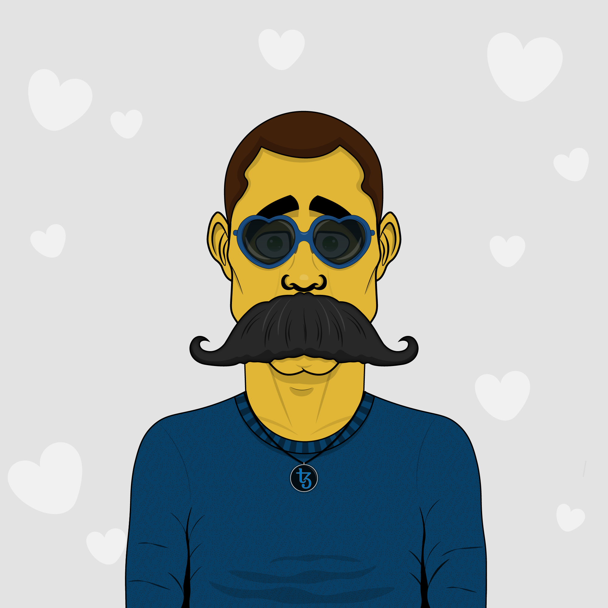 Mustachioed #73 static token preview