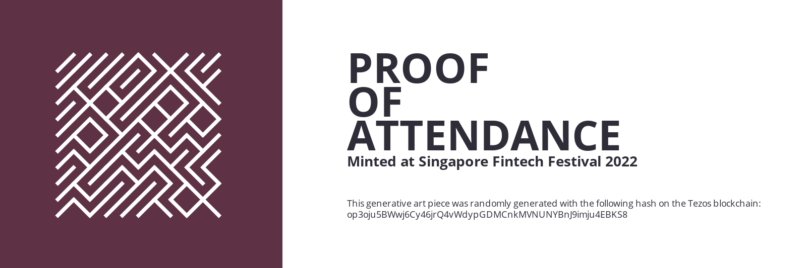 SFF2022 Proof of Attendance Token #1813 static token preview