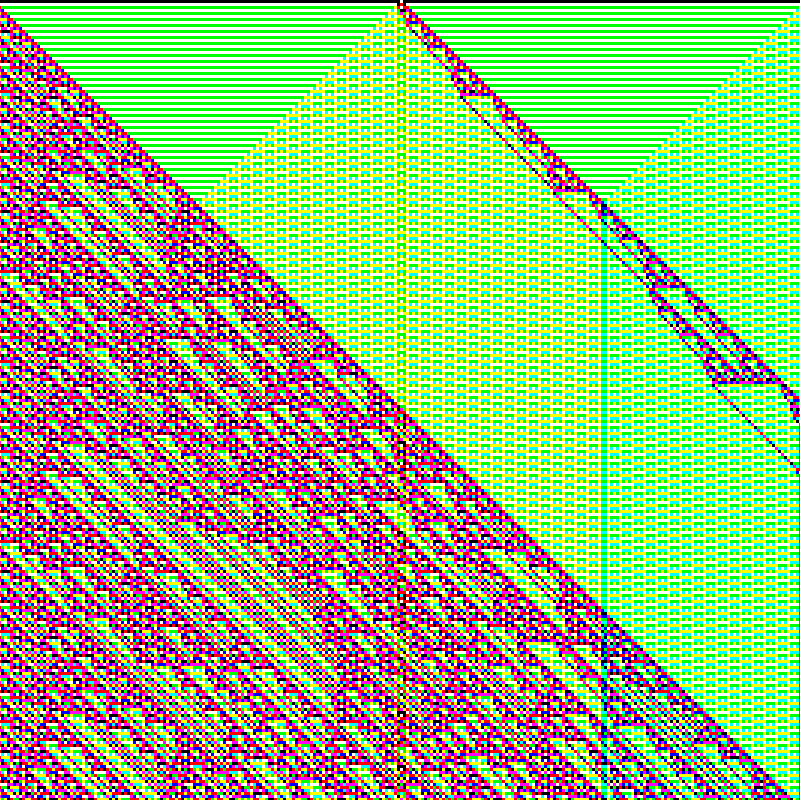 RGB Elementary Cellular Automaton #306 static token preview