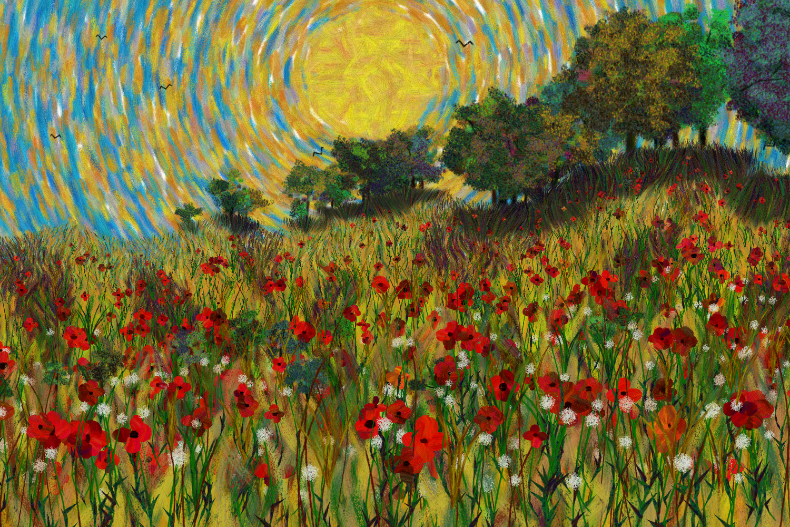 Flowers and Sky #59 static NFT preview