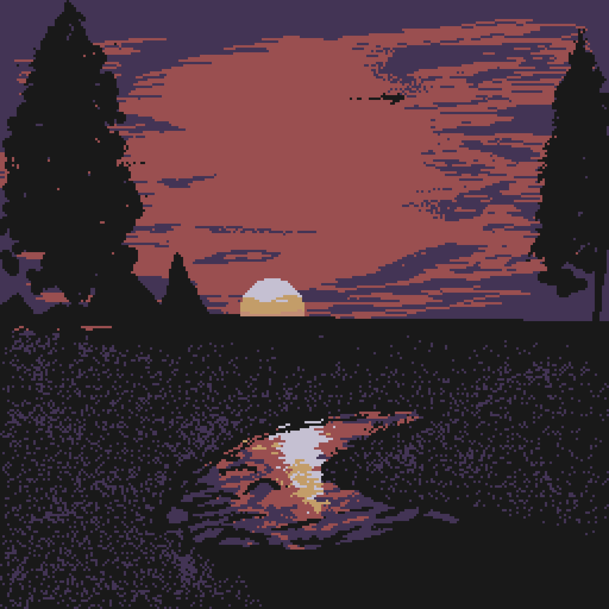 Pixel Sunset #96 static NFT preview